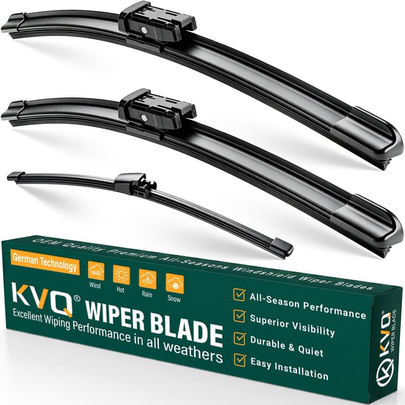 KVQ Windshield Wiper Blades Replacement for VW Volkswagen Tiguan 2007-2015 2016 2017,Original Equipment Replacement Front Rear Wiper Blade Set - 24" 21" 13" (Set of 3)