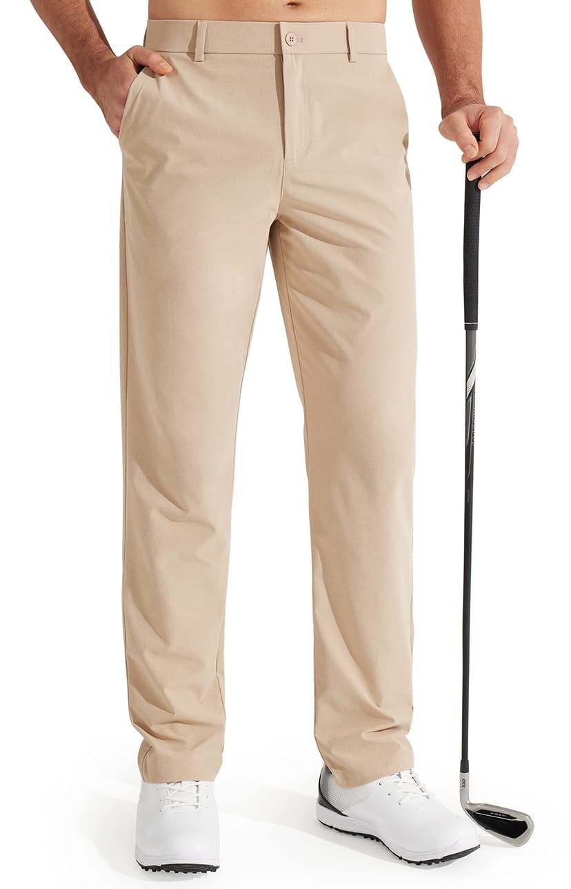 Libin Mens Golf Pants Stretch Work Dress Pants 30"/32"/34" Quick Dry Lightweight Casual Comfy Trousers with Pockets