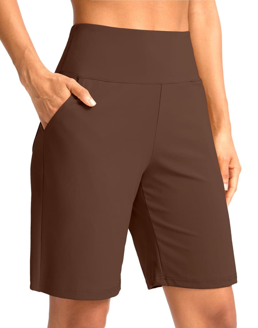G Gradual Women's Bermuda Long Shorts with Pockets 9"/7"/5" High Waisted Shorts for Women Walking Athletic Workout