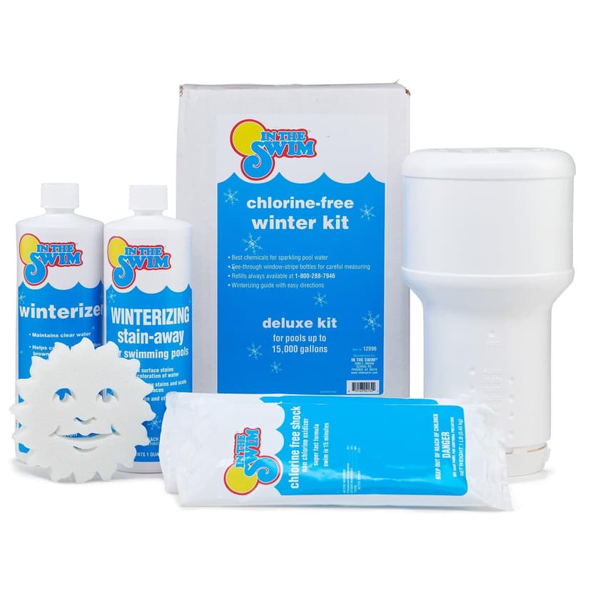 In The Swim Pool Closing Kit - 15,000 Gallons | Winterizing Chemicals for Swimming Pools, Includes Chlorine-Free Shock-Oxidizer, Winterizer, Winter Algaecide, & Floater