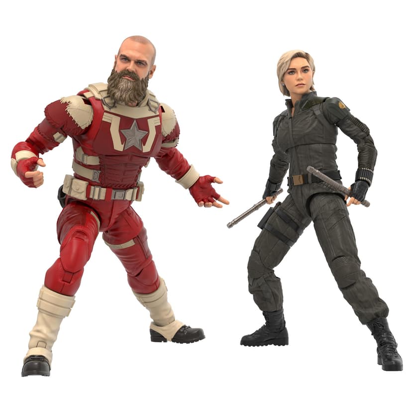 Marvel Legends Series Yelena Belova and Red Guardian 2-Pack, Thunderbolts* Movie Collectible 6-Inch Action Figures | Marvel Legends Thunderbolts 6 Inch Action Figure 2-Pack - Yelena Belova and Red Gua