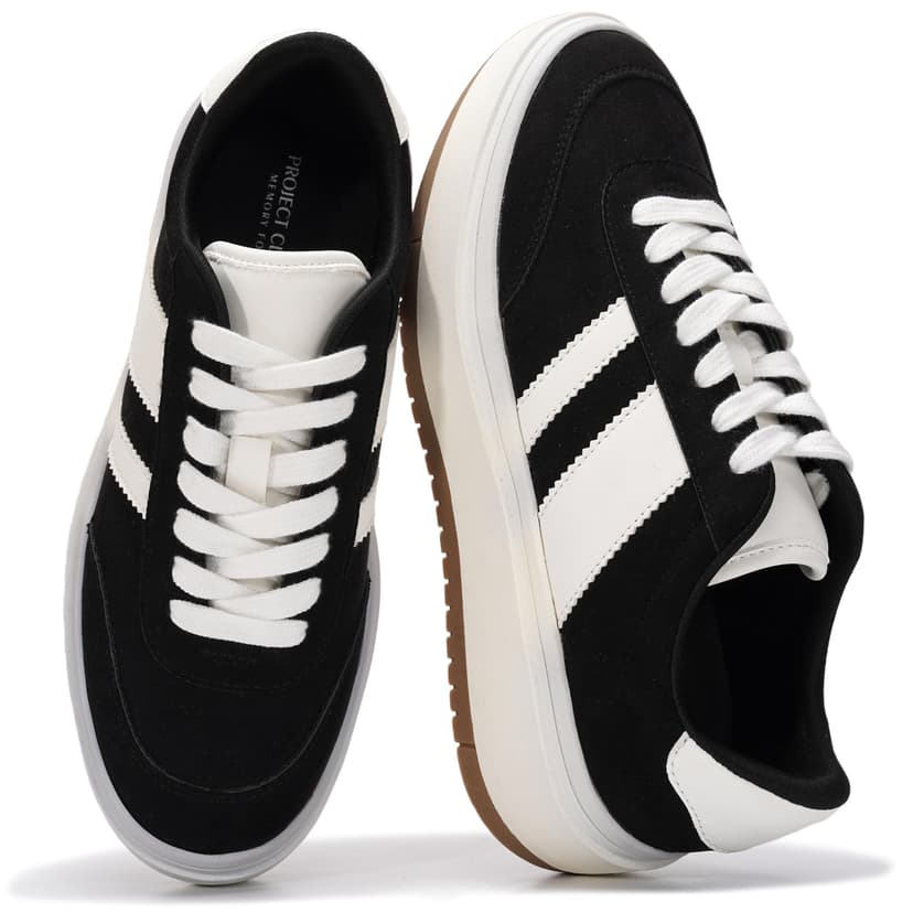 Project Cloud Fashion Platform Sneakers for Women Footwear 2026 (Nita) | Memory Foam Insole for Comfortability; Non-Slip Casual Platform Shoes for Women Sneakers; Lightweight Lace-up Womens Shoes