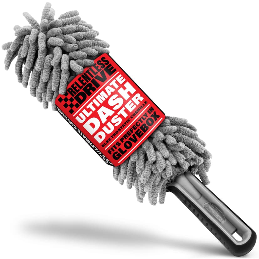 Relentless Drive Car Duster Interior 14" – Dash Duster for Women & Men | Chenille car accessories, lint & scratch-free, essentials for interior