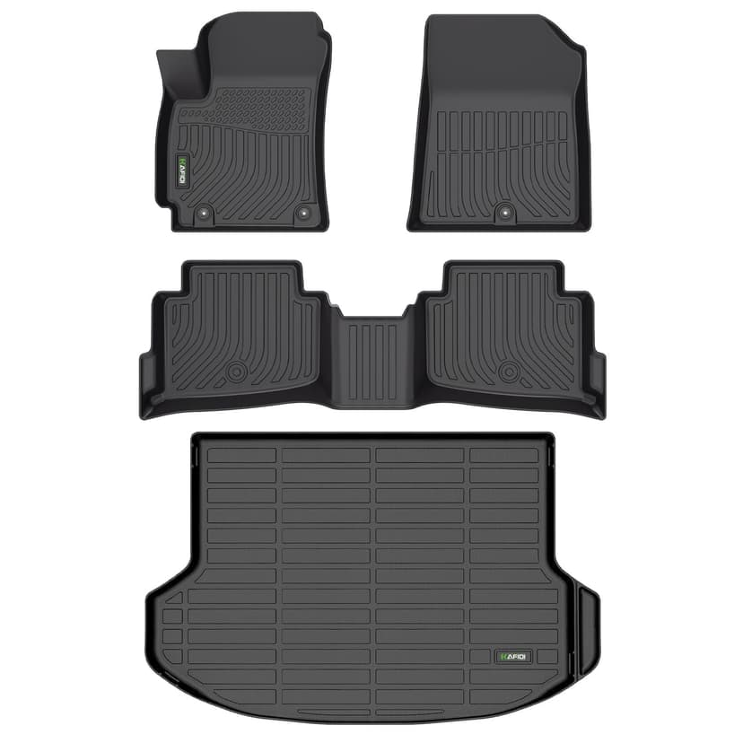 HAFIDI® Car Mats & Cargo Liner Set Fit for 2024 2025 2026 Kia Seltos S, LX, EX, X-Line,TPE Floor Liners for Seltos All Weather Floor Mats Automotive Custom Accessories - Black