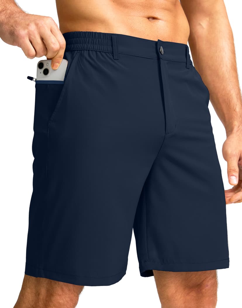 Men's Casual Shorts 7"/5"/9" Lightweight Golf Shorts for Men with 3 Pockets | 3 Pockets, Stretch, Quick Dry, Breathable, Moisture wicking, Expandable Waistband, Zip fly, Comfort
