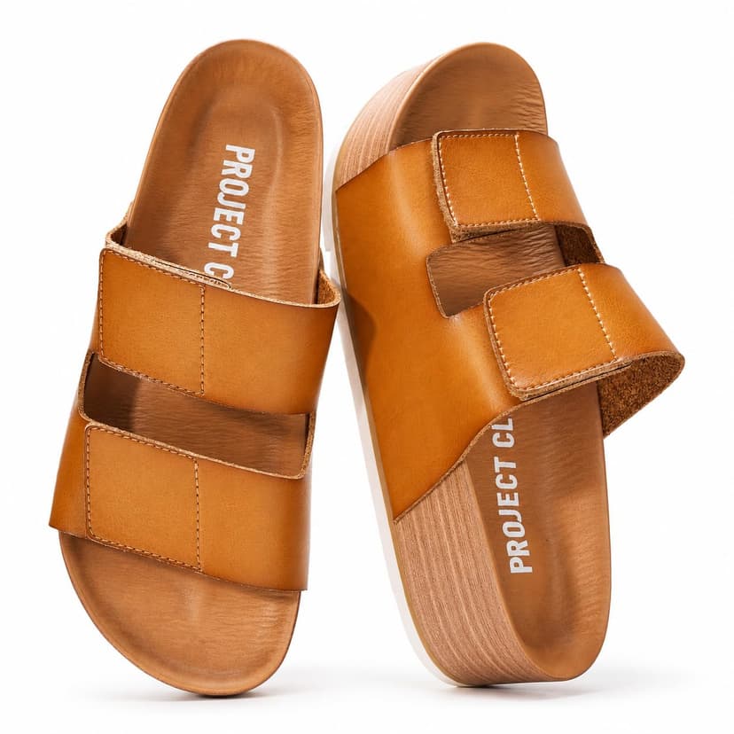 Project Cloud 100% Genuine Leather Platform Sandals Women Summer Wedges | 100% Genuine Leather; Plush Soft Insole; Lightweight; Non-Slip Sole; Beach Essentials Summer Wedge Sandals for Women