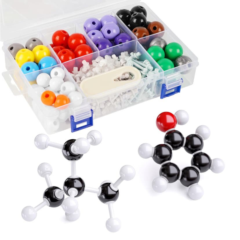 YCHOULEK Molecular Model Kit, 240 Pcs Organic Chemistry Structure Set | Includes with 86 atoms and 154 bonds, Build Molecular Structures, Visualize Organic Molecules, High School & College