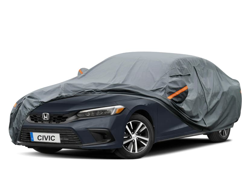 GUNHYI Premium Car Cover Custom Fit Honda Civic Sedan/Coupe (1995-2026), 16 Layers Heavy Duty Car Cover Waterproof All Weather with Zipper Door for Sun Rain Snow Dust Uv Protection
