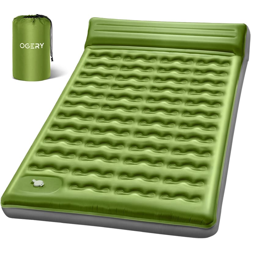 OGERY Sleeping Pad, Ultralight Inflating Camping Pad with 6" Extra-Thick | Camping Mattress With Pillows & Built-in Foot Pump, Compact Portable Sleeping Mat For Camping, Backpacking Tent Hiking Travel