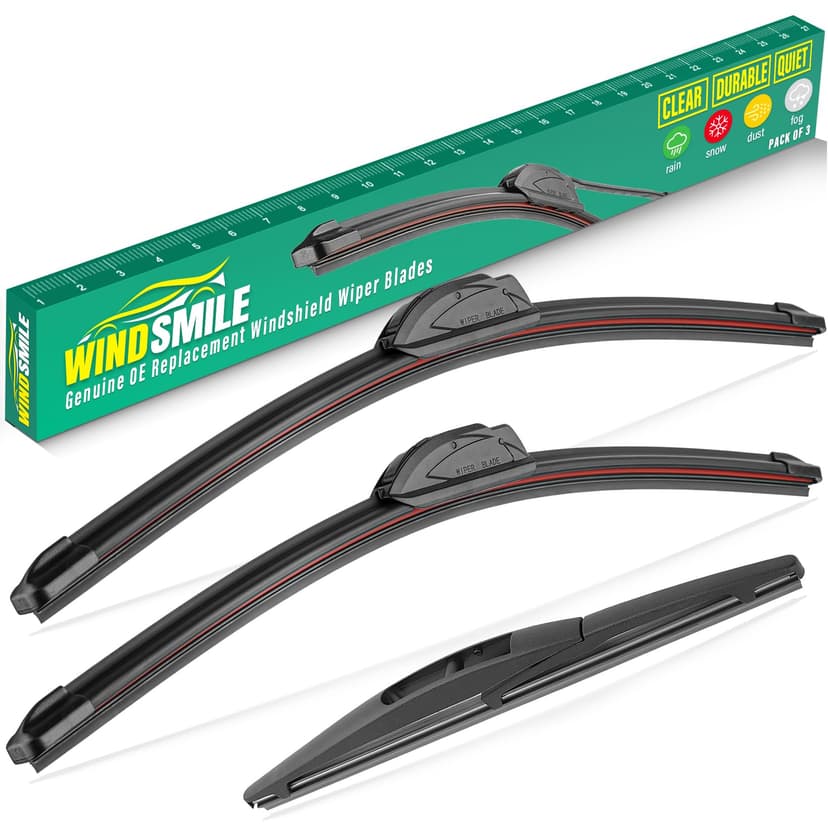 26" 20" 10" Windshield Wiper Blades Replacement for Jeep Grand Cherokee L 2021 2022 2023 2024 2025 Premium All Weather Front Rear Wipers Set - OEM Quality (Pack of 3)