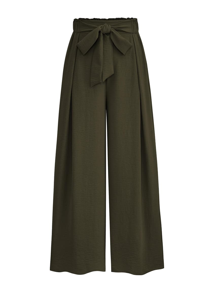 PRETTYGARDEN Women's Wide Leg Work Pants Business Casual High Waisted Loose Palazzo Trouser Summer Clothes