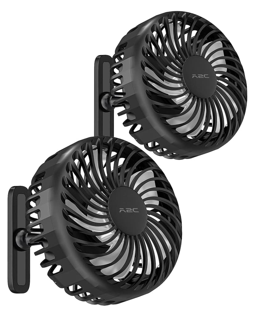 A2C Golf Cart Fan Rechargeable Magnetic Base Battery Operated Portable Fan 3 Speeds 4000 RPM Strong Airflow for Yamaha, EZGO, Club Car 360° Rotatable Golf Cart Accessories Gifts for Men, Dad, Husband