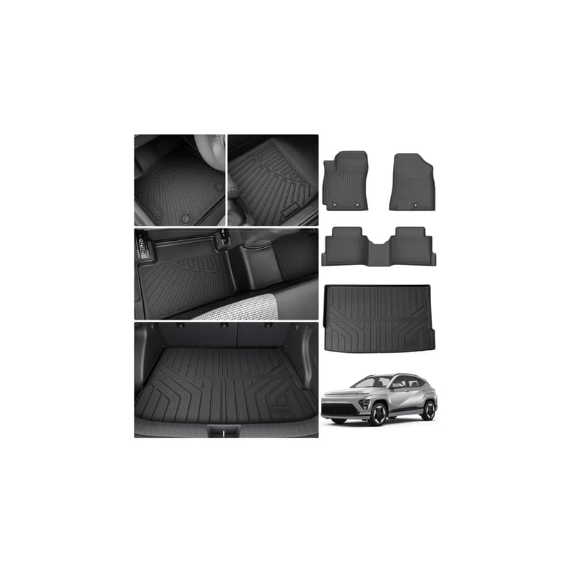 Cartist Floor Mats for Hyundai Kona 2024 2025 2026 (No Electric Model) Limited | N Line | SE | SEL, All Weather Cargo Liner for Kona Accessories, Heavy Duty Car Mats, Car Accessories