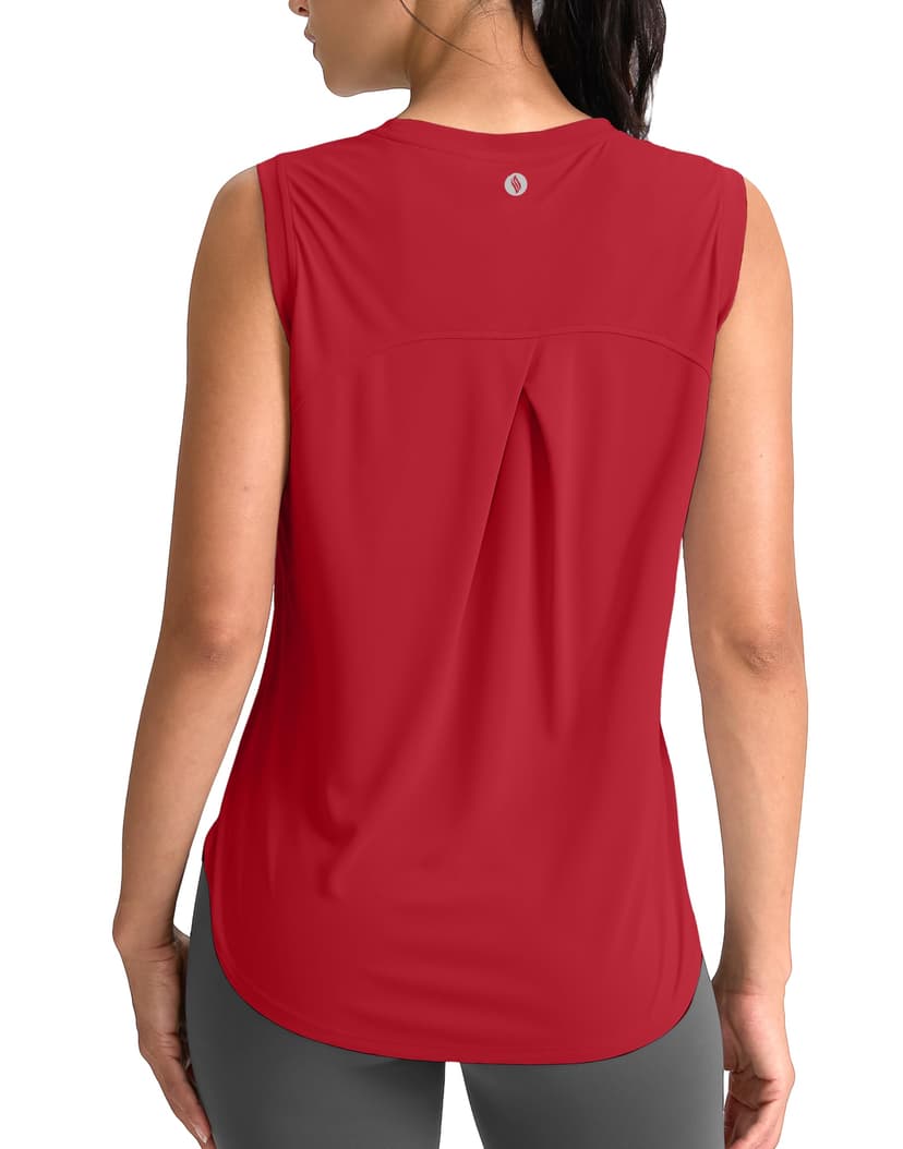 SANTINY Women's Sleeveless Workout Tops Breathable Lightweight Active Tennis Yoga Shirts Athletic Running Tank Tops for Women