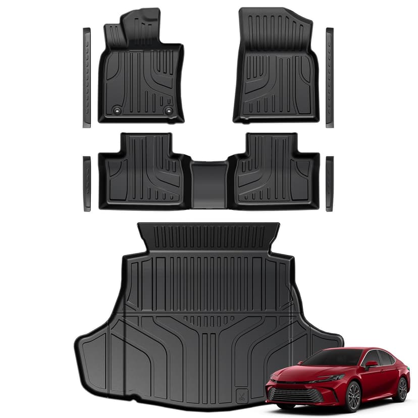 GALVAGNITE Floor Mats for 2025-2026 Toyota Camry Accessories | Full-Coverage Set with Cargo Liner, Odorless & Durable, All-Weather Protection, 3D Laser Fit, Easy to Spray Clean