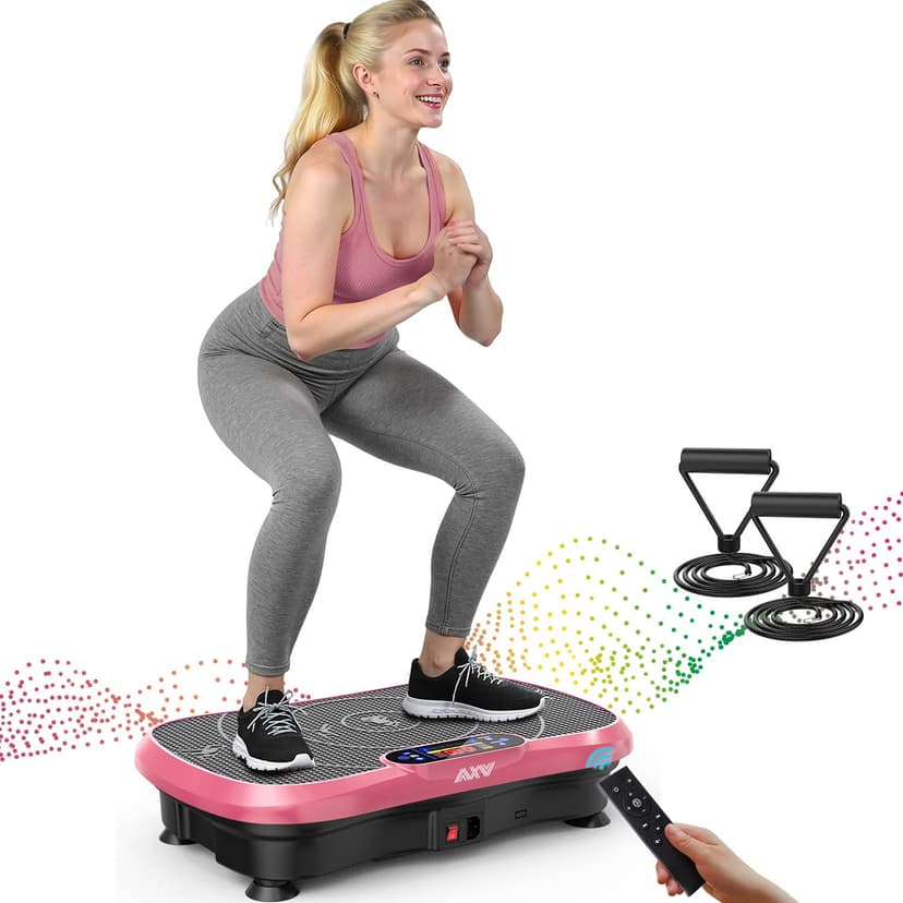 AXV Vibration Plate Fitness Platform Exercise Machine Vibrating Shaking Full Body Shaker Workout Vibrate Stand Shake Board Sport for Weight Loss Fat Burner for Gym Home Office