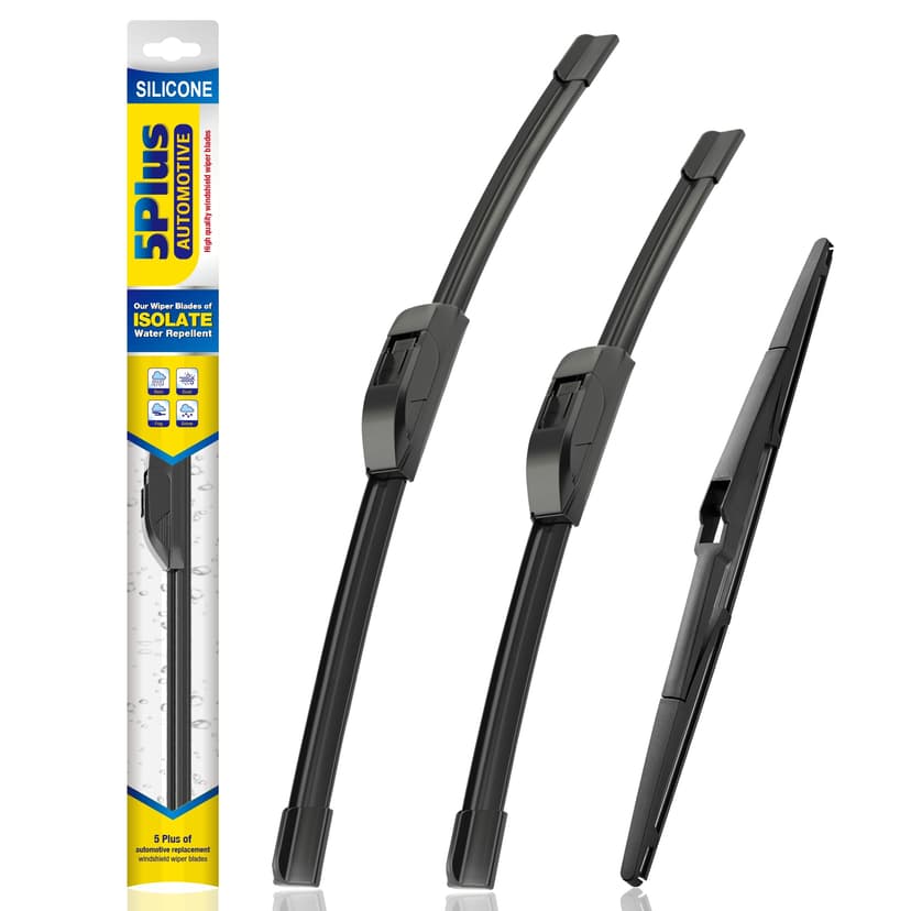 5 PLUS Silicone Windshield Wipers Fits Hyundai Tucson 2016-2021 (3 PACK) | 26"+16"+14",Long-Lasting Silicone Wiper Blades,All-Weather Durability,Streak-Free Wiping,Clear Visibility in Harsh Weather