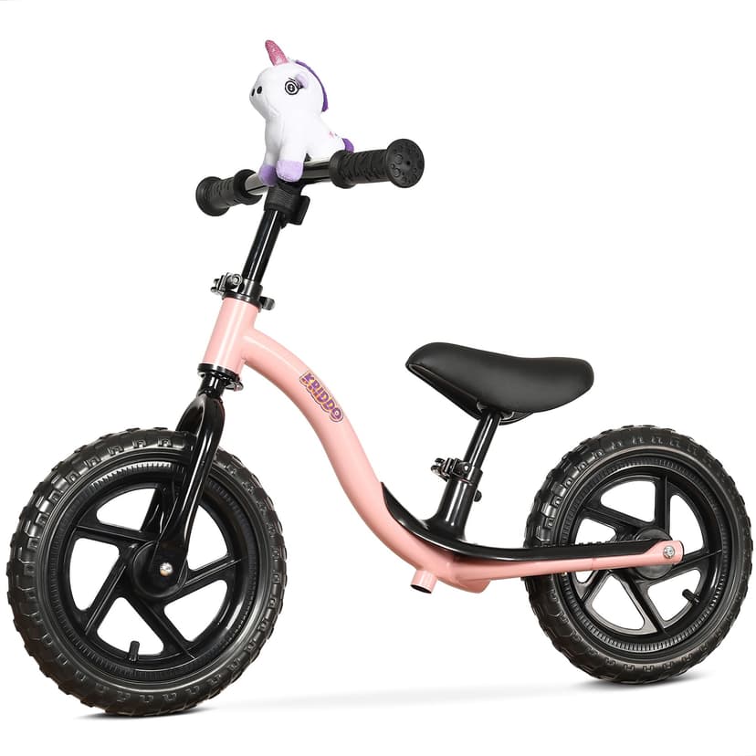 KRIDDO Toddler Balance Bike 2 Year Old, Age 24 Months to 5 Years Old, Early Learning Interactive Push Bicycle with Steady Balancing, Gift Bike for 2-5 Boys Girls, Pink