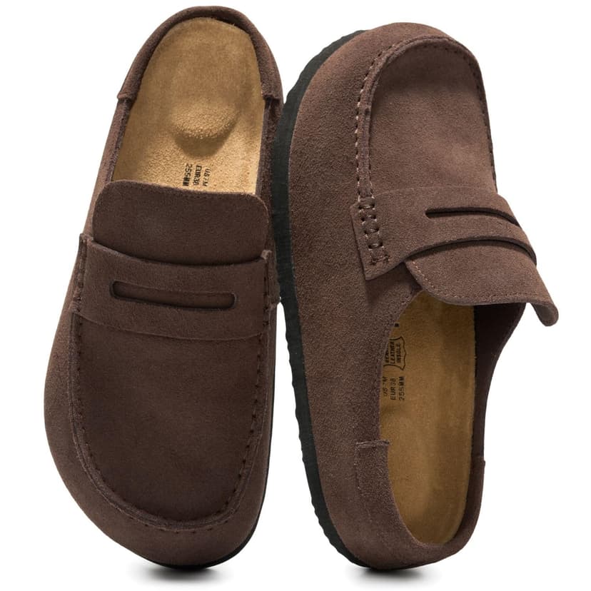 100% Genuine Leather Moccasin Style Clogs for Women - Fall Shoes for Women | Memory Foam Insole for Comfortability; Non-Slip and Durable Womens Clogs; Lightweight and Water-Resistant Mules for Women