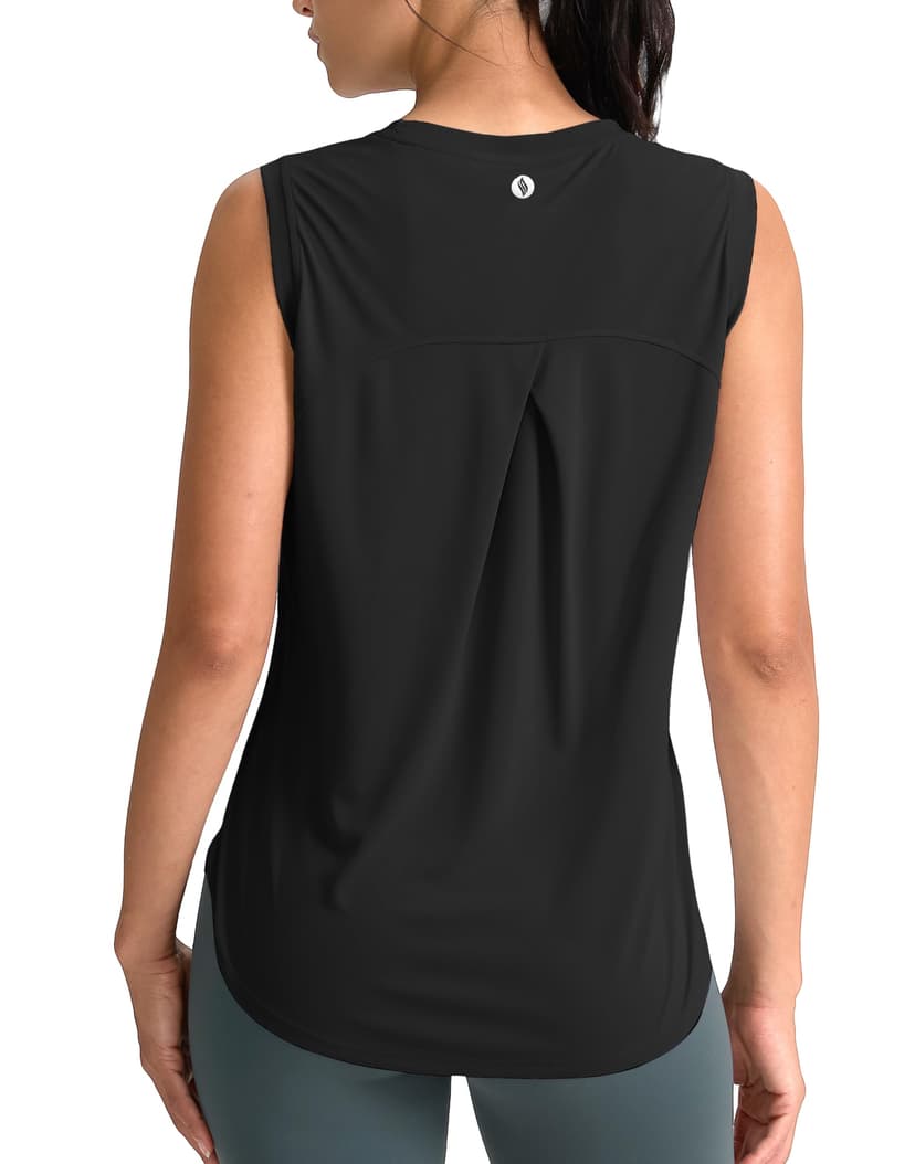 SANTINY Women's Sleeveless Workout Tops Breathable Lightweight Active Tennis Yoga Shirts Athletic Running Tank Tops for Women