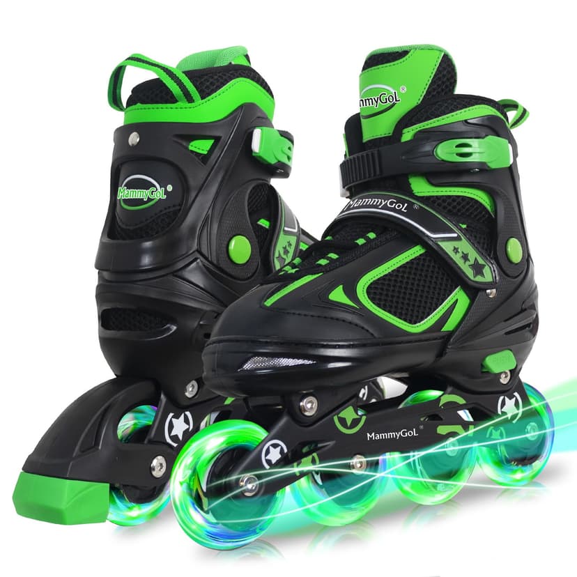MammyGol Adjustable Inline Skates for Kids Boys Girls Youth Blades Roller Skates with Light up Wheels Ages 4-16