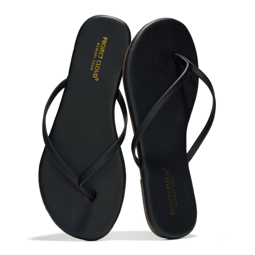 Project Cloud Flip Flops for Women Footwear- Lightweight and Memory Foam Insole Sandals for Women 2026 - Durable Non-Slip Beach Essentials Flats for Women Sandals (Foundations)