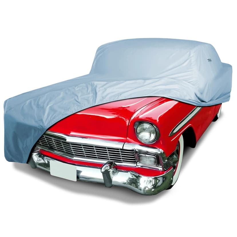 iCarCover Custom Fit [1950-1957 Chevrolet Bel Air] Premium Car Cover | Waterproof All Weather Automobiles Hail UV Sun Rain Snow Dust Protection Full Exterior Covers for Outdoor Indoor (Sky Gray)
