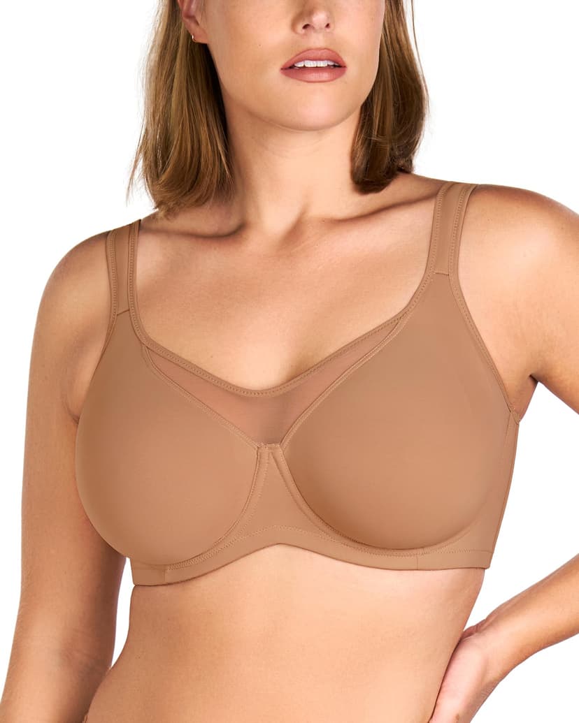 HSIA Minimizer Bras for Women, Full Coverage Coolcomfort Plus Size Bra | Supportive Underwire, Minimizing, Cooling Comfort, Unlined, Seamless, Back Smoothing, Unpadded, T Shirt Bra for Large Breast