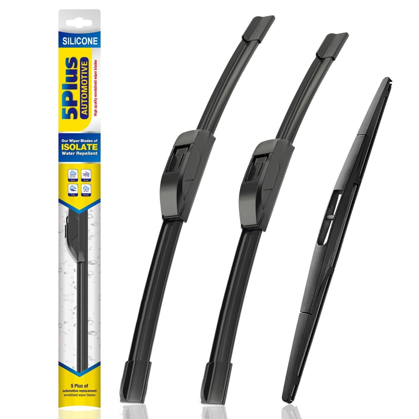 5 PLUS® Silicone Windshield Wipers Replacement for 2016 2017 2018 2019 2020 2021 2022 HONDA Pilot Wiper Blades(Set of 3),Automotive Replacement Windshield Wiper Blades For My Car-26"/24"/14"