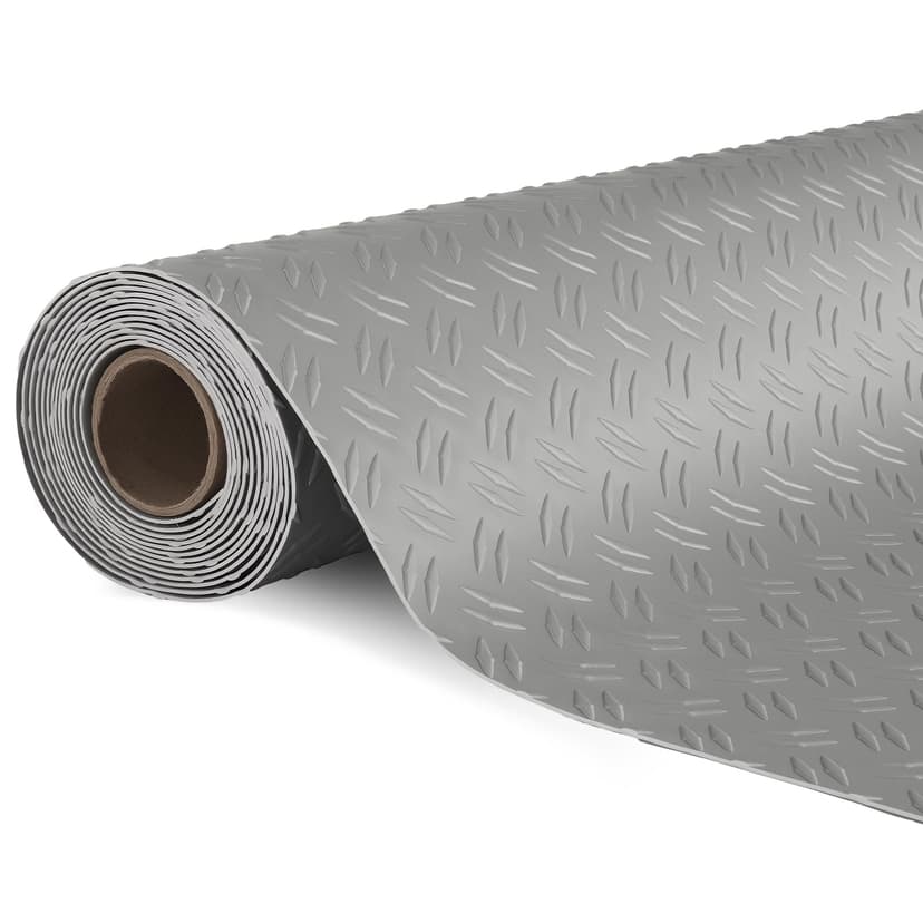 TUFFIOM 7.5 x 20 FT Garage Floor Mat, Thickened Diamond Plate PVC Garage Mats Flooring Roll for Under Car, Garage Car Parking Mats for Compact SUVs, Sports Car