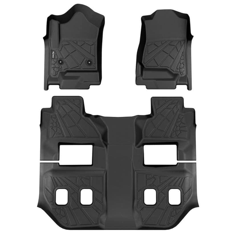 KARPAL Floor Mats for 2015-2020 Chevy Suburban & GMC Yukon XL (Not for Yukon) with 2nd Row Bucket Seats (7seats), All-Weather TPE Custom Fit Floor Liners Car Accessories