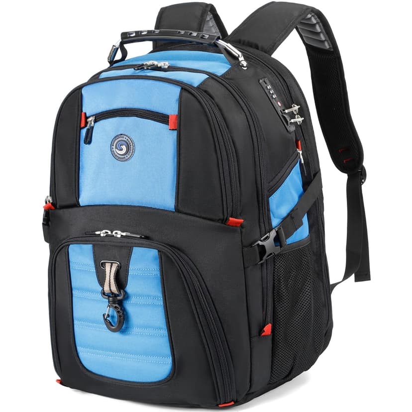 SHRRADOO Large Travel Laptop Backpack for Women, Work College Backpacks | Fit 17 Inch Laptops, with Combination Lock, Carry On Flight Approved, 50L Big Bags, Business Backpack for Men Women
