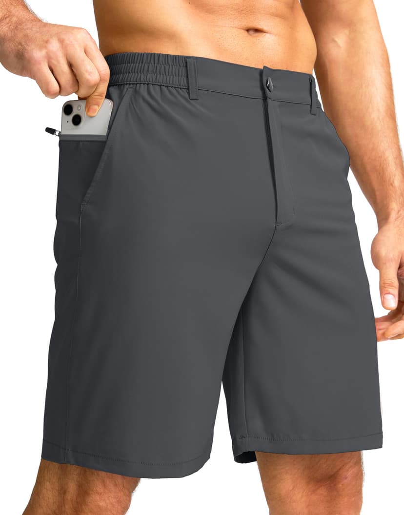 Men's Casual Shorts 7"/5"/9" Lightweight Golf Shorts for Men with 3 Pockets | 3 Pockets, Stretch, Quick Dry, Breathable, Moisture wicking, Expandable Waistband, Zip fly, Comfort
