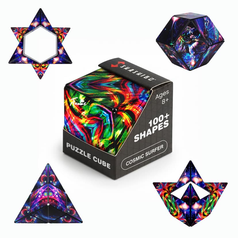 Shashibo DODECA Magnetic Puzzle Cube, Stress Relief Fidget Toy | 100+ Possible Shapes, Sensory Fidget Toy For Adults & Kids, Fun Shape Shifting Puzzle Box For All Ages