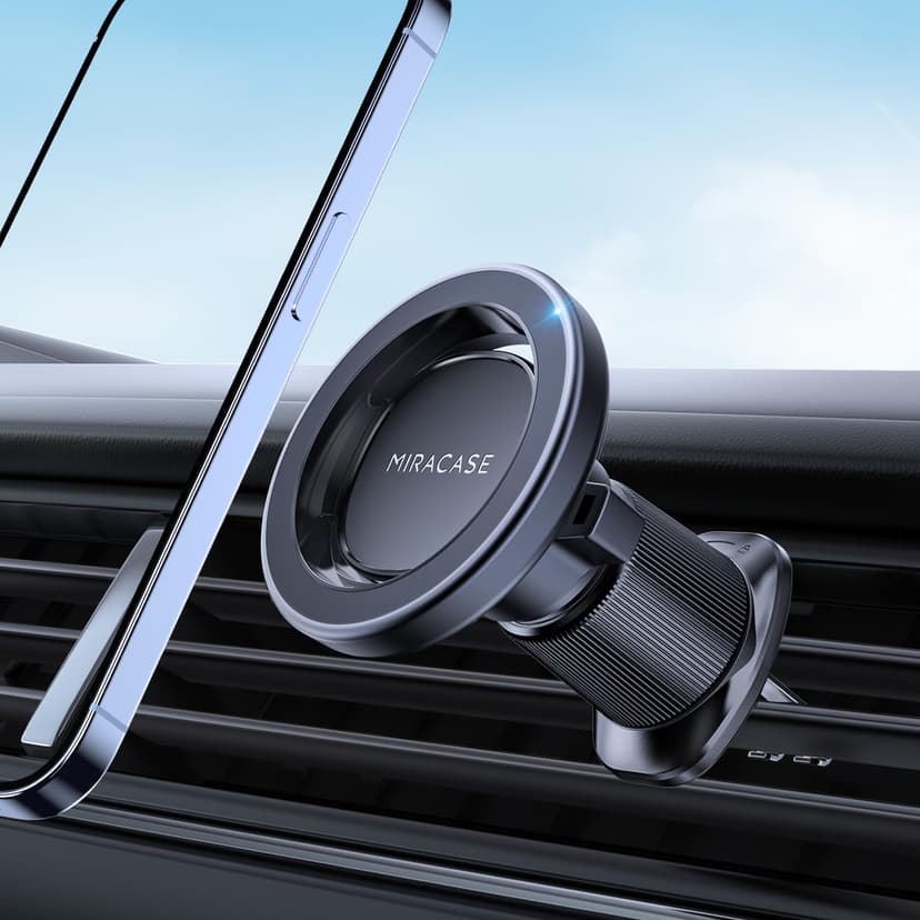Miracase Car Phone Holder for Magsafe [Strong Magnets] Magnetic Phone Holders for Your Car, 360°Adjustable Air Vent Hands Free Cell Phone Mount Cradle Fit iPhone 17-12 & All Smartphones, Black