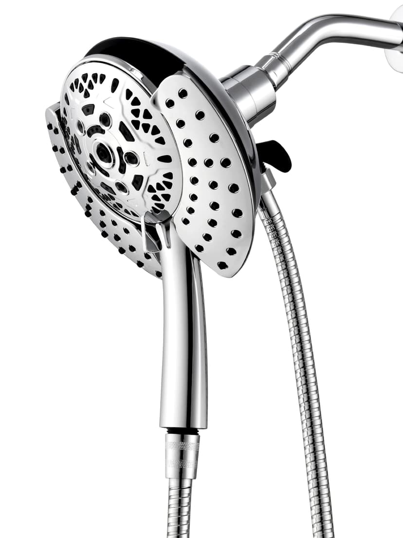 Shower Head with Handheld High Pressure: INAVAMZ Hand Held Shower Head & Rain Shower Head 2-IN-1 Shower Head with 59" Rotatable Stainless Steel Hose, Shower Trim Systems