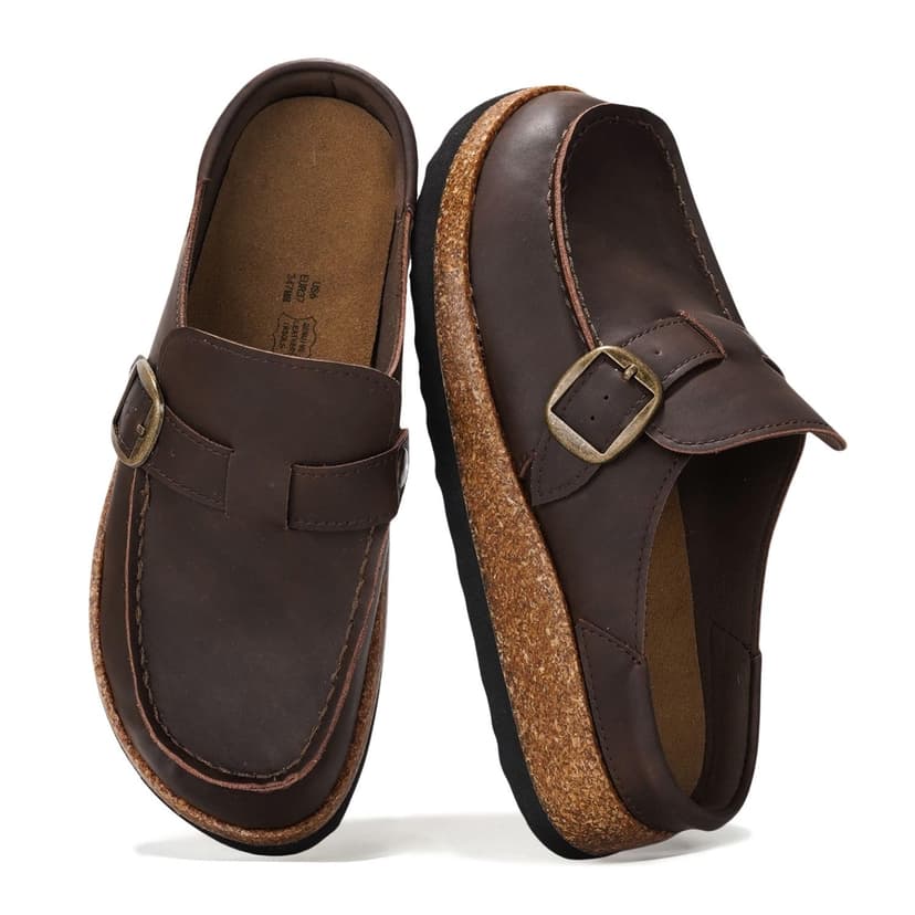 100% Genuine Leather Moccasin Style Clogs for Women - Fall Shoes for Women | Memory Foam Insole for Comfortability; Non-Slip and Durable Womens Clogs; Lightweight and Water-Resistant Mules for Women
