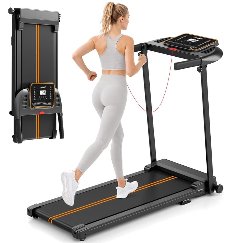 Veiharne Treadmills for Home Walking Pad - Foldable Treadmill Under Desk with Handle Bar 0.6-6.2 MPH Portable Folding Pads