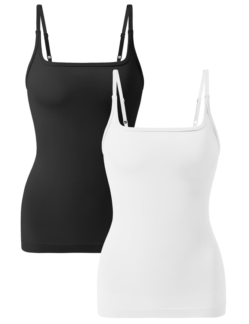 EUYZOU Women's Tummy Control Shapewear Tank Tops Seamless Square Neck Compression Tops Slimming Body Shaper Camisole