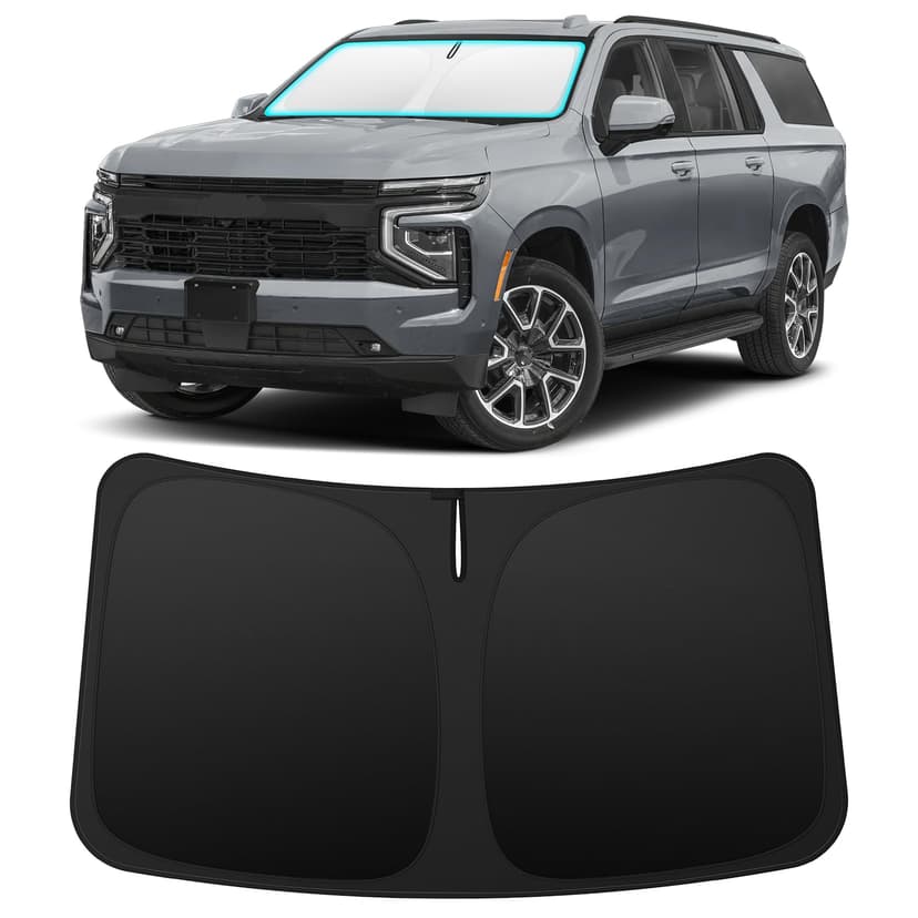 INSAUTO Custom Fit Windshield Sun Shade for Chevrolet Suburban 2021-2026 | Foldable Front Window Sunshade Car Accessories, UV & Heat Reflector, Keeps Interior Cool, Includes Storage Bag