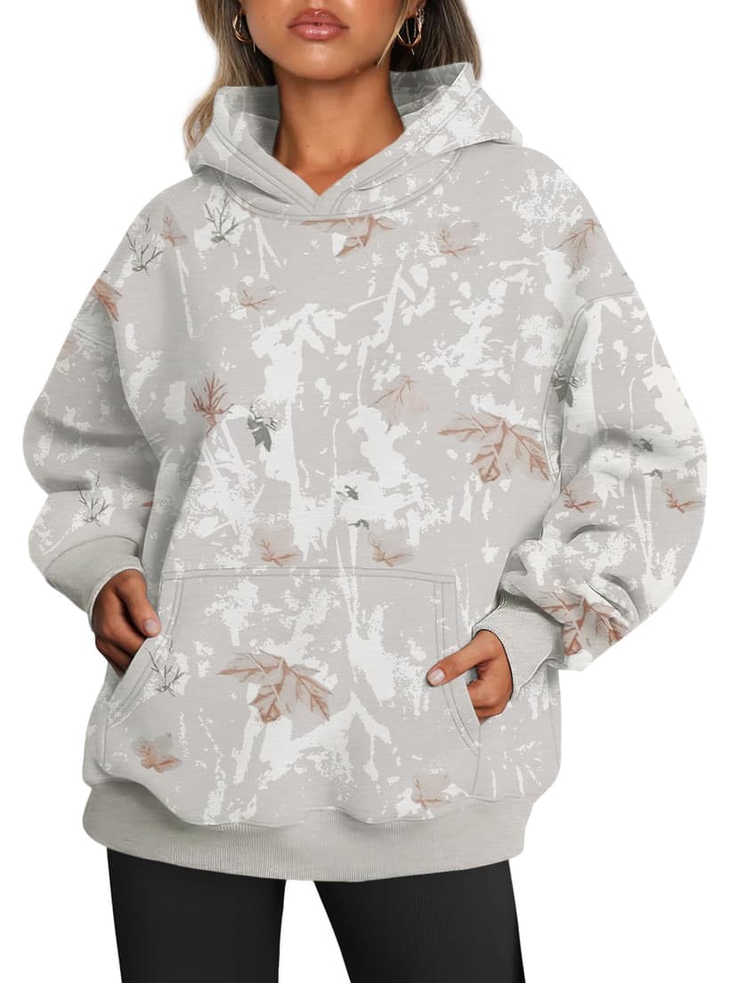 Trendy Queen Womens Hoodies Oversized Sweatshirt | Cozy Fleece Sweaters, Basic Pullover Shirts, Large Kangaroo Pocket, Seamless Daily Outfit Match