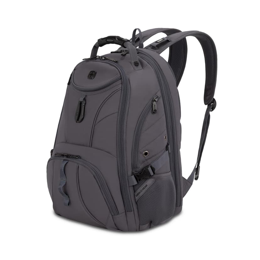 SWISSGEAR 1900 ScanSmart Laptop Backpack, Fits Most 17-Inch Laptops, TSA-Friendly Lay-Flat Design, RFID Protection, and Tablet Pocket, Black, 31L, 18.5-Inch