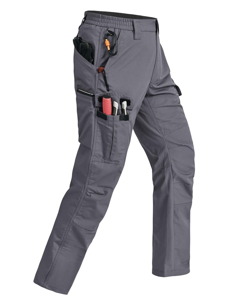 Mens Cargo Pants Ripstop Breathable Tactical Hiking Pants with 7 Pockets | Heavy Duty Multi Pockets Relaxed Fit Breathable Hunting Working Carpenter Construction Water Resistant Waterproof Outdoor