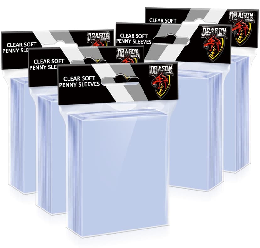500 Counts Card Sleeves Top Loaders for Trading Cards, Baseball Card Sleeves Penny Soft Toploaders Compatible with Football, Sports, Game Cards