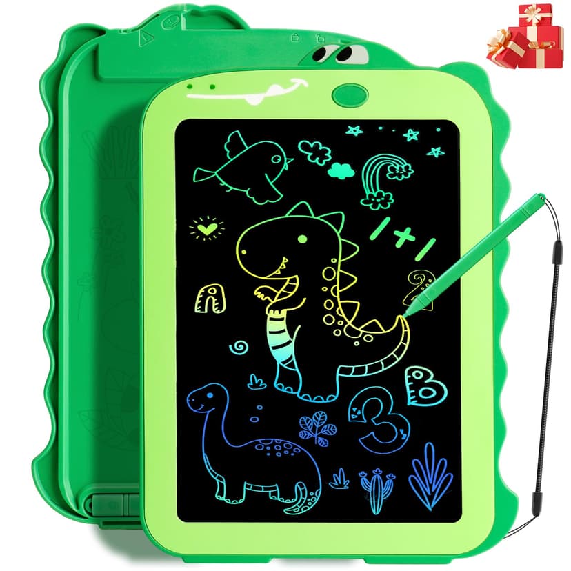 Teriph LCD Writing Tablet for Kids, Colorful Toddlers Toys Drawing Board, Educational Kid Toys, Doodle Pad Dinosaur Toy for 3 4 5 6 7 8 Year Old Boys Girls Birthday Party Xmas,8.5inch & Green