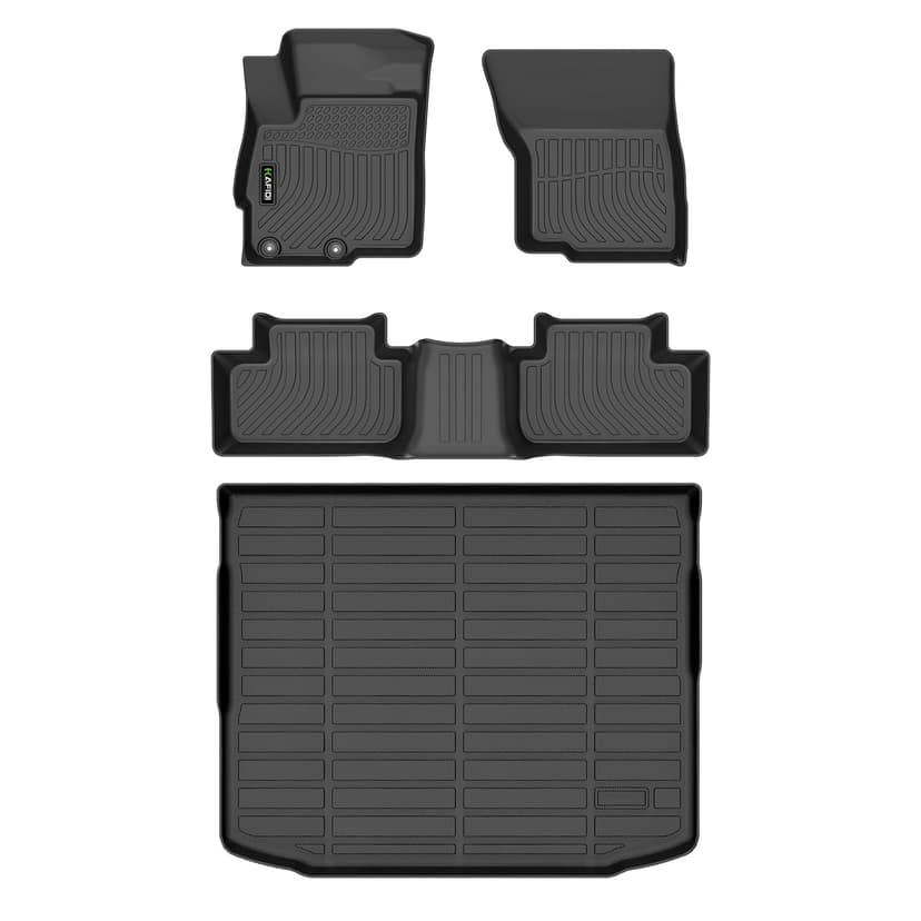 HAFIDI Floor Mats & Cargo Liner for Mitsubishi Outlander (Sport) 2011-2025 | Custom Fit Full Set, All Weather Protection, Non-Slip, Automotive Floor Liners, Raised Edge, Accessories, TPE, Black