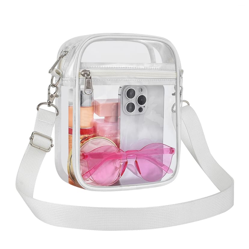 USPECLARE Clear Purse Stadium Transparent Messenger Bag Stadium Approved for Men and Women Clear CrossBody Bag