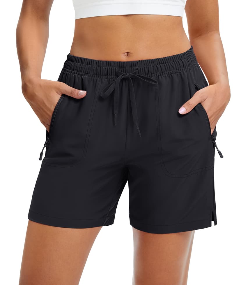 MAGCOMSEN Women's 5" Hiking Shorts UPF 50+ Quick Dry Lightweight Athletic Running Golf Summer Casual Shorts with Pockets