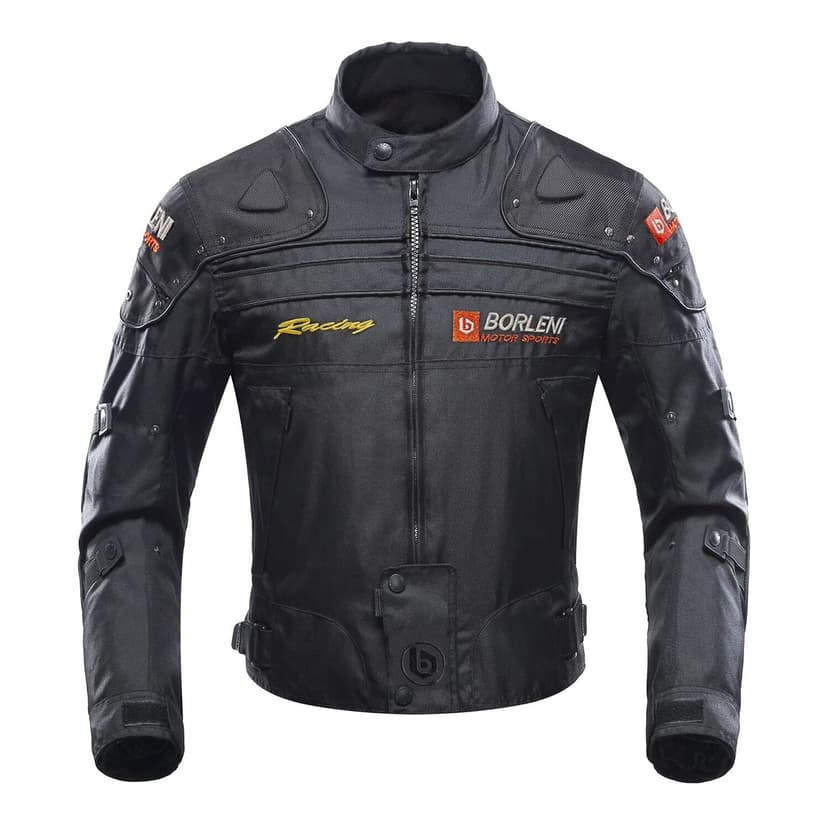 BORLEN Motorcycle Jacket for Men with Armor CE Certified Riding Jacket | Windproof Biker Riding Jacket with Full Body Protection for All-Season Riding Model D-020
