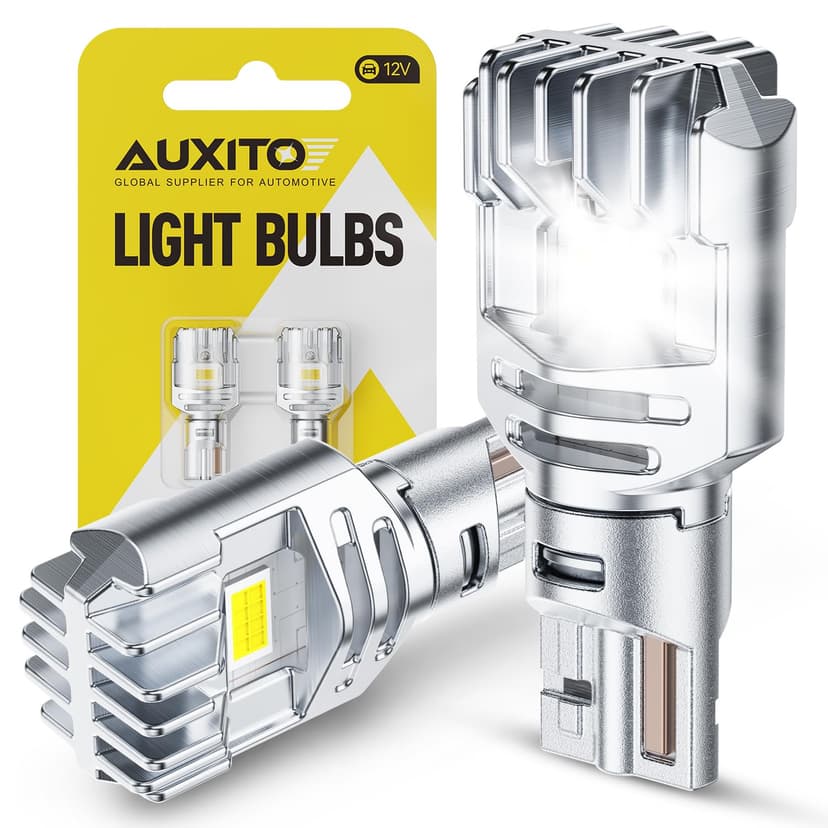 AUXITO 912 921 LED Bulb Reverse Light, 6500K White T15 W16W 906 904 Canbus Error Free LED Backup Light Bulb, Super Bright Back Up Light Halogen Replacement for Car Truck, Pack of 2